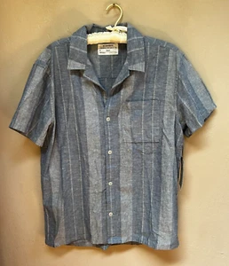 Rei Co-op Men's Hemp Organic Cotton Yurt Pattern Shirt Short Sleeve Medium New - Picture 1 of 9
