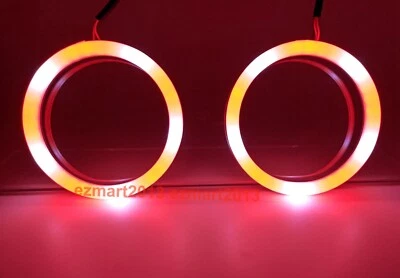 for Jeep CJ Wrangler JK TJ Hummer H2 H3 Dream color RGB LED halo ring Chasing - Image 1 of 4