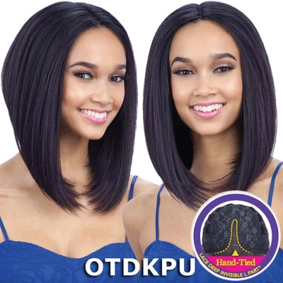 Peluca para el cabello frontal de encaje sintética igual profunda invisible parte Freetress FLOR DE BESO Foto 1 de 3