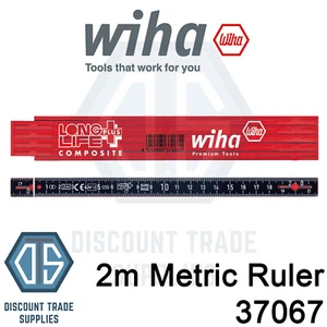 WIHA Folding Ruler LongLife Plus Composite 2m Metric 37067 - Picture 1 of 1