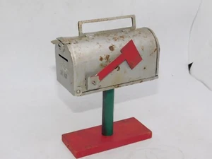 Vintage Line Mar Japan Tin Mailbox Bank U.S. Farm Rare Toy Postal Bank 1950s - Picture 1 of 6