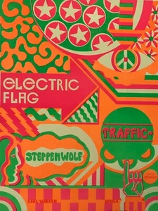 Poster prima stampa, BANDIERA ELETTRICA, TRAFFICO, AOR 3.43, Bettencourt, 1968. - Foto 1 di 9