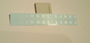 LIONEL LINES 1050T SCOUT TENDER 2 PER SET WHITE LETTER WATERSLIDE DECALS LOOK! - Picture 1 of 2