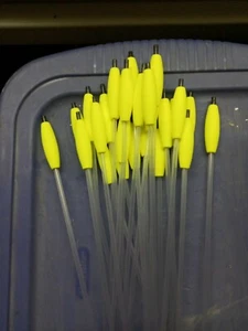 25 Fishing Straws ( Yellow Cigar Shaped, 18 Inches Long) New - Picture 1 of 1