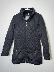Eddie Bauer Women’s Full Zip Quilted Goose Down Puffer Jacket Black Small ✅ - Imagen 1 de 8