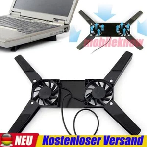 Notebook Laptop Kühler Cooler Kühlpad Ständer 2 Lüfter Faltbare Cool Stützhalter - Bild 1 von 8