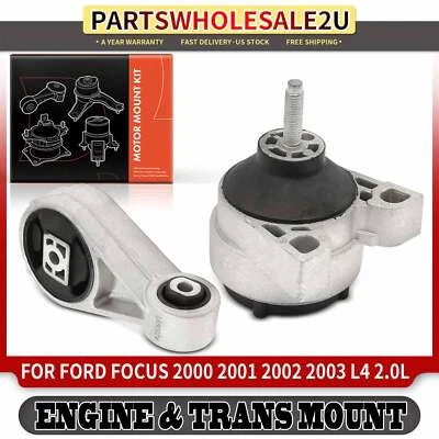 2Pcs Engine Motor & Torque Strut Mount for Ford Focus 2000 2001 2002 2003 SOHC - Image 1 of 4