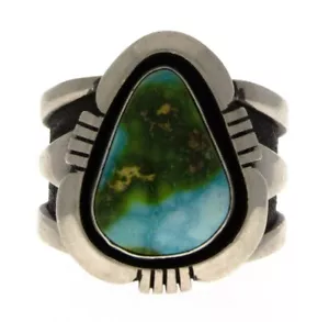 11 - Natural Sonoran Gold Turquoise Ring By Navajo Artist Cooper Willie - Picture 1 of 5
