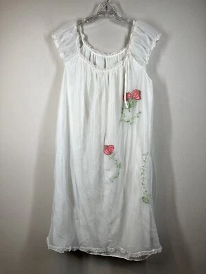 Charmode Layered Coquette Milkmaid Babydoll Fairy Nightgown Embroidered Sz M Vtg - Image 1 of 4