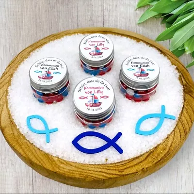 Besondere Gastgeschenke Taufe, Kommunion, Konfirmation, Personalisiert,Segelboot - Bild 1 von 4