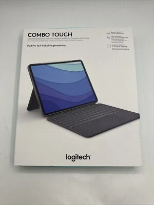 Logitech Combo Touch Keyboard Case + trackpad for iPad Pro 12.9" 5th Oxford Gray - Image 1 of 3