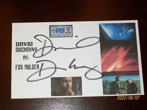DAVID DUCHOVNY "X-FILES FIGHT THE FUTURE" SIGNED AUTOGRAPHED 3X5 INDEX CARD #284 - Picture 1 of 3