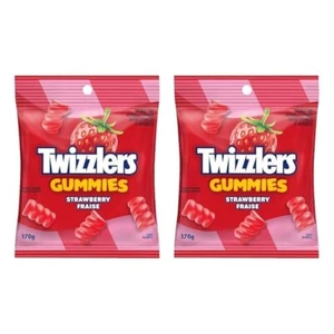 Twizzlers Strawberry Gummies – 2 Pack (170g / 6oz Each) – Juicy & Soft Candy - Picture 1 of 6