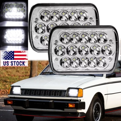 Pair For Dodge Colt 1982-1983 7x6" inch LED Headlights High Low Sealed Beam DOT - Image 1 of 4