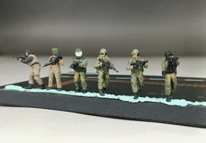 1/72 Built and Painted Russian Wagner Assault Team 6 Figures Model - Picture 1 of 11