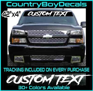 CUSTOM TEXT 42" Windshield Vinyl Decal Sticker JDM Diesel Truck Car Turbo Boost - Picture 1 of 3