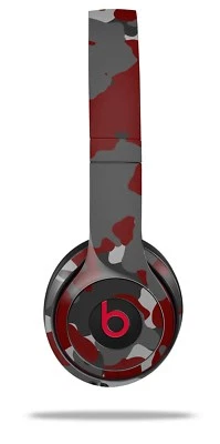 Skin Beats Solo 2 3 Old School Camouflage Camo Red Dark Headphones NOT INCLUDED - Image 1 of 4
