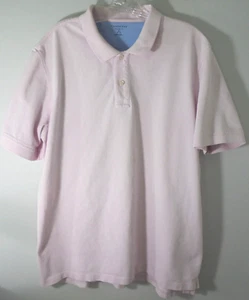 Polo Lands' End uomo XL manica corta rosa chiaro vestibilità tradizionale cotone - Foto 1 di 7