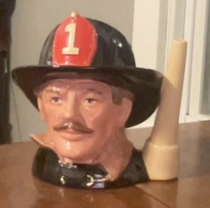 Vintage Large Royal Doulton Toby Mug. The Fireman. D6697 1982. 7" Tall. - Picture 1 of 6