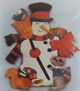 Titan Snowman & Animals Felt Applique Wall Hanging Kit #442 - NIP - Picture 1 of 3