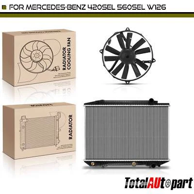 Комплект в сборе вентилятора радиатора и охлаждения для Mercedes-Benz W126 420SEL 560SEL 89-91 - Изображение 1 из 4