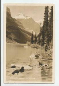 Postal Lake Louise Mt Lefroy 1924 RPPC Alberta Byron Harmon Canadá Banff - Imagen 1 de 2