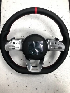 NEW ! MERCEDES BENZ W117 W205 W213 W253 W222 STEERING WHEEL AMG WITH PEDDALS OEM - Picture 1 of 5