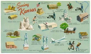 Postal de turismo del estado de Kansas Kansas Statehood #1183 FDC Council Grove 1961 - Imagen 1 de 2