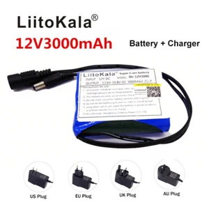 Liitokala 3S1P 12V 3000mAh Wiederaufladbarer Li-Ion Akku mit Ladegerät 12v - Bild 1 von 19