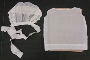 Vintage Baby Slip and Bonnet w/ ribbon - Picture 1 of 5