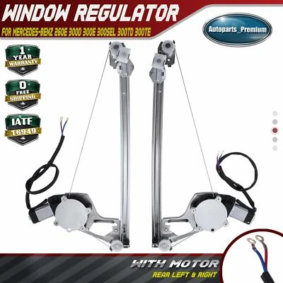2x Window Regulator for Mercedes-Benz 260E 300D 300E 300SEL 300TD Rear LH & RH - Image 1 of 4