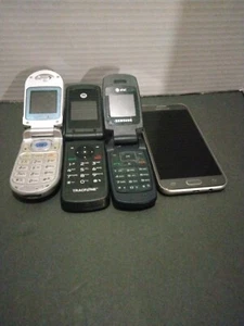 Lot Of Four Vintage Cell Phones Not Tested - Picture 1 of 4