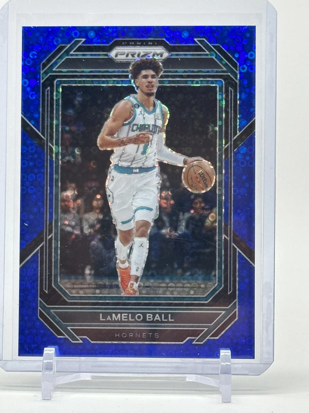 2022-23 Panini Prizm #150 LaMelo Ball /150 Blue Fast Break Charloote Hornets