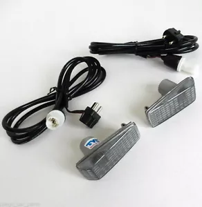 FOR MERCEDES 190 E-CLASS C-CLASS S-CLASS Side Wing indicator Repeater PAIR Smoke - Picture 1 of 2