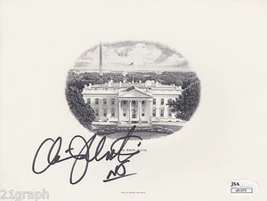 Grabado BEP firmado por Chris Christie con certificado de autenticidad JSA #J61273 gobernador de Nueva Jersey - Imagen 1 de 3