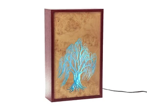 Willow Tree Furnier LED Meditationslampe/Stimmungslicht Fernbedienung, Farbe, Geschenk - Bild 1 von 20