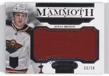 2013-14 Panini Dominion Mammoth Jersey /50 Jonas Brodin #M-JB Rookie RC