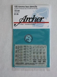 Archer 1/35 M7 Priest 105mm Ammo Crate Stencils (for Resicast kits) AR35288 - Picture 1 of 1