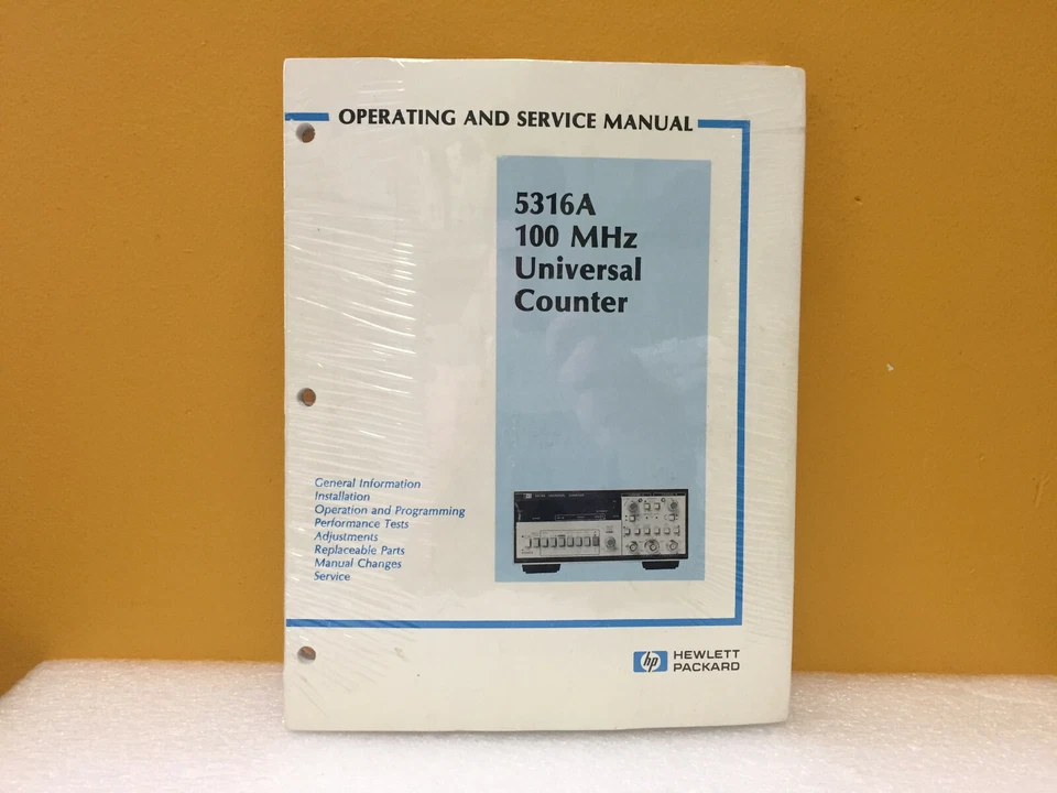 HP / Agilent 05316-90001 5316A Universal Counter Operating + Service Manual. New - Image 1 of 1