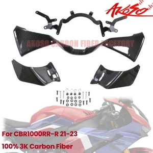 For Honda CBR1000RR-R 2021-2023 3K Carbon Fiber Aerodynamic Winglet Spoilers Kit - Picture 1 of 13