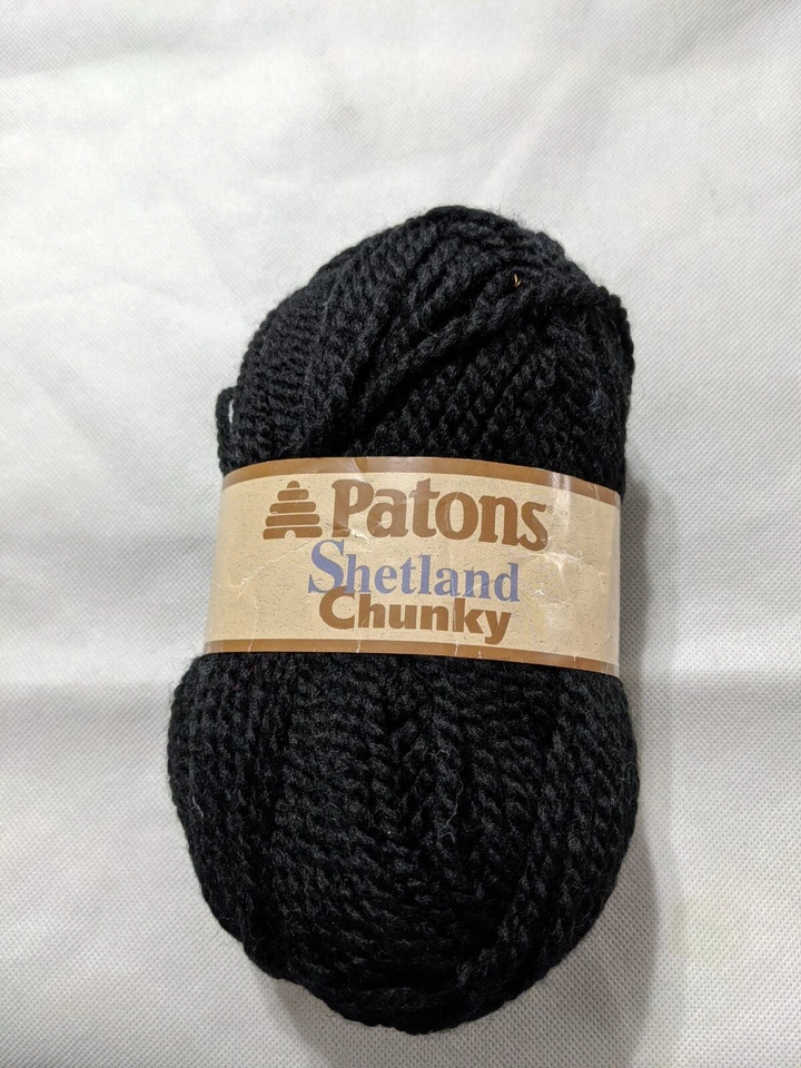 Patons Shetland Chunky Yarn Black 069706
