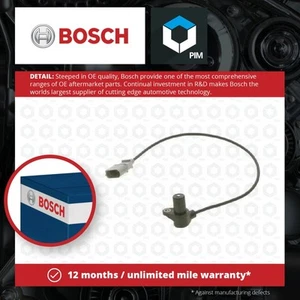 RPM / Crankshaft Sensor fits AUDI ALLROAD C5 4.2 02 to 05 BAS Bosch 077905381F - Picture 1 of 7