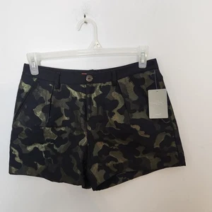 Nuevos Pantalones Cortos Anthropologie Cartonier Talla 4 Mujer Camuflaje Verde Grunge Gótico Punk - Imagen 1 de 11