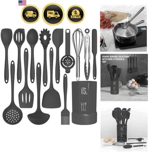 Juego de utensilios de cocina de silicona antiadherentes resistentes al calor herramientas de cocina sin BPA - Imagen 1 de 11
