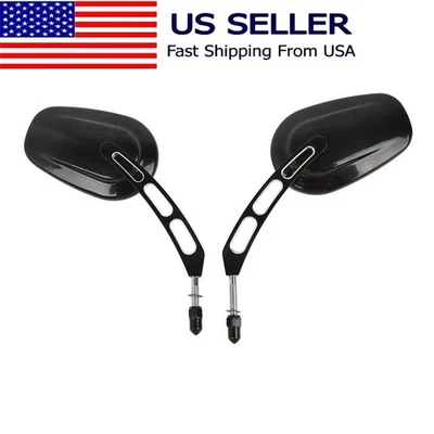 Espejos retrovisores 8 mm para Harley-Davidson Dyna/Softail/Sportster 883 1000 1200 Foto 1 de 4