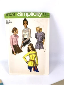 Simplicity Sewing Pattern 9159 Blouse 2 Lengths Sz 10 Uncut FF 1970 - Picture 1 of 5