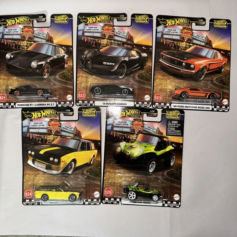 Hot Wheels Premium Boulevard 2025 Mix 2 #121-125 Juego de 5 GJT68-B Foto 1 de 4