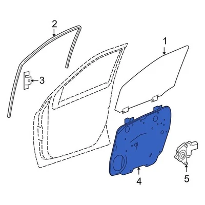 For Mercedes-Benz GL450 07-12 Mercedes-Benz Front Right Window Regulator Foto 1 de 3