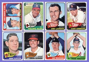 Lote de 8 tarjetas de béisbol 1965 Topps de alto grado #4 en su mayoría EX-MT Commons Cubs Rookies. - Imagen 1 de 2