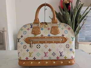 Louis Vuitton M92647 Monogram Multi Color Alma Hand Bag Blanc Auth 250808 - Picture 1 of 21